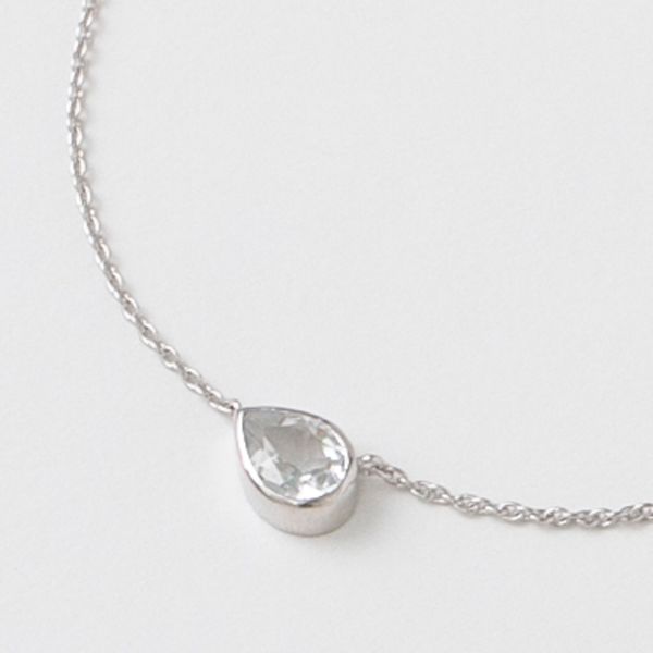 cotori./天然石ネックレス ホワイトトパーズ -天然石の美しさを堪能